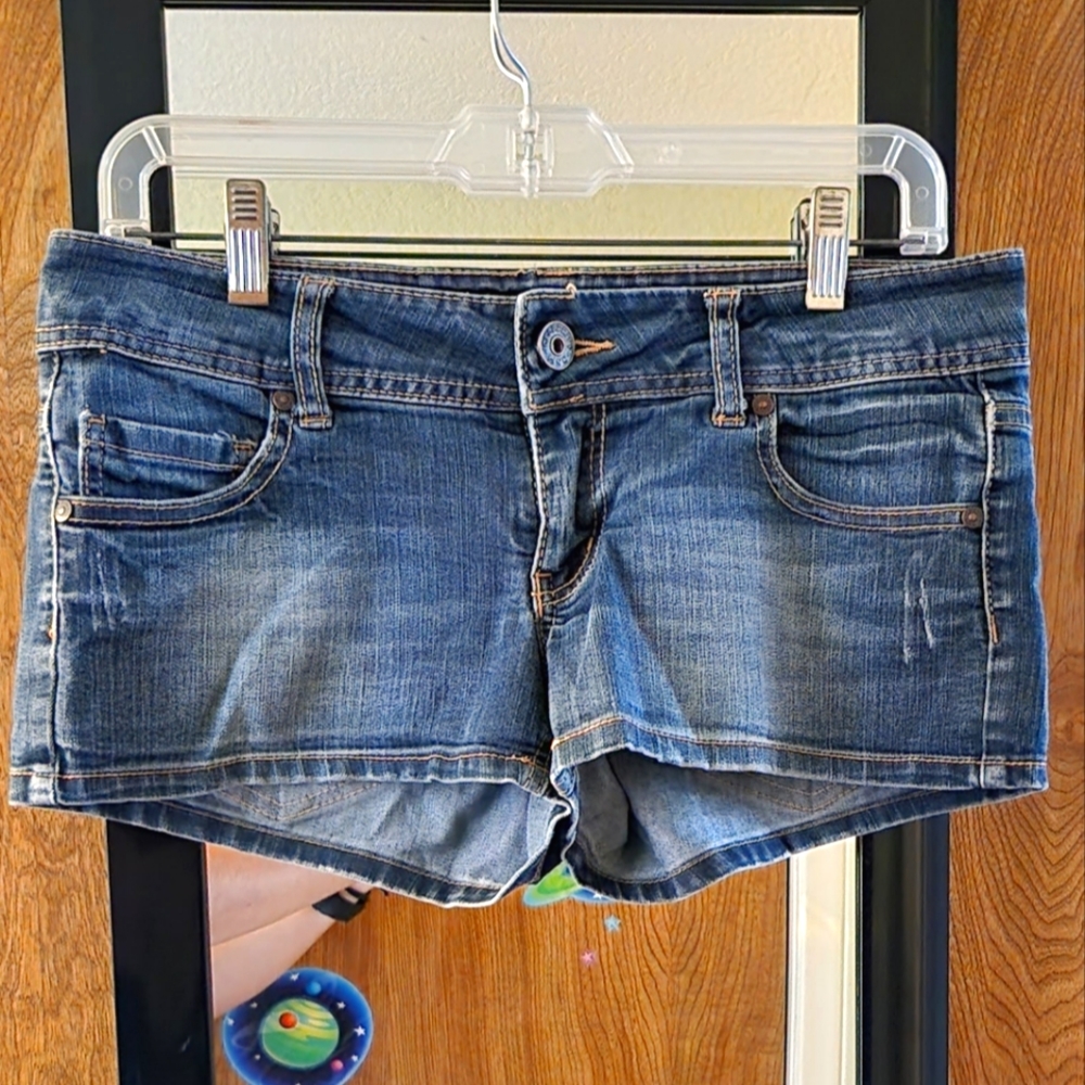 Celebrity Pink Blue Denim Jean Shorts
